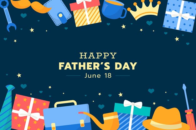 Free Vector flat background for fathers day celebration