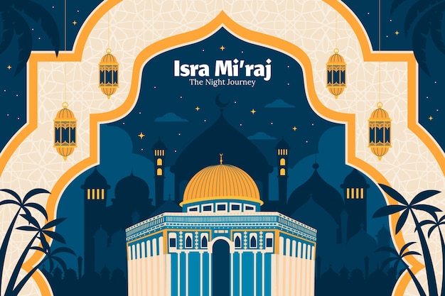 Плоский фон для isra miraj