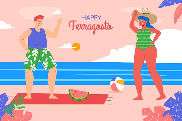 이탈리아 ferragosto 축 하에 대 한 평면 배경