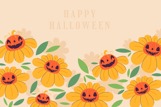 Free vector flat background for halloween season