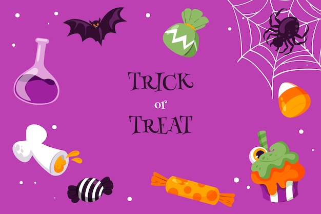 Free vector flat background for halloween season