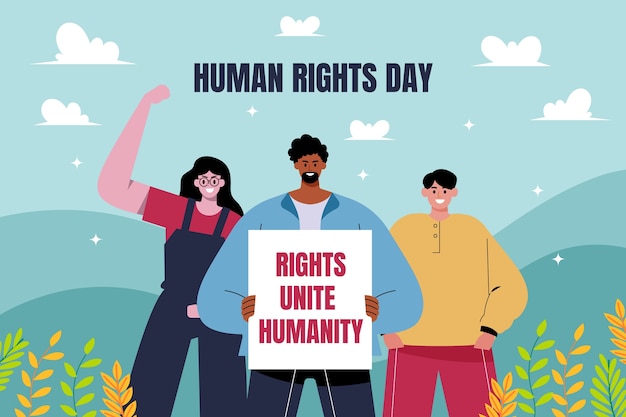 Free vector flat background for human rights day celebration