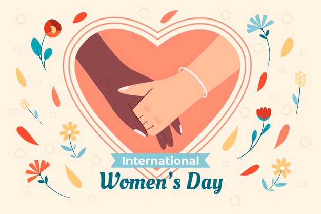 flat background for international women's day celebration