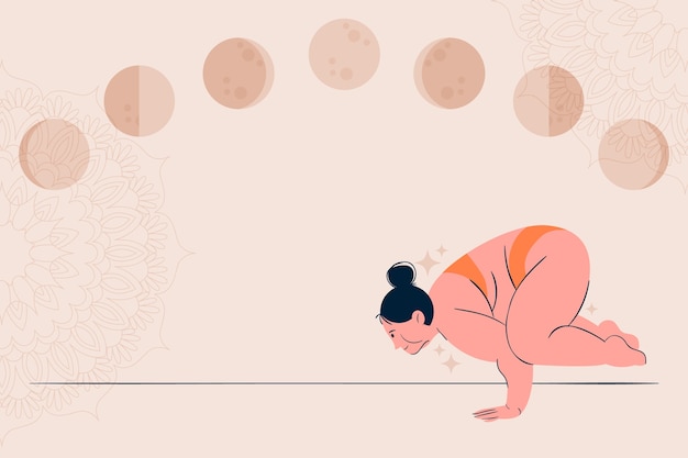 Flat background for international yoga day celebration