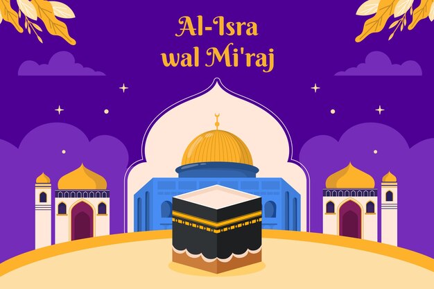 Плоский фон для isra miraj