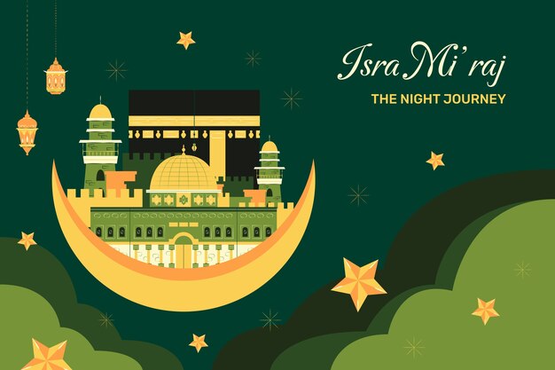 Flat background for isra miraj