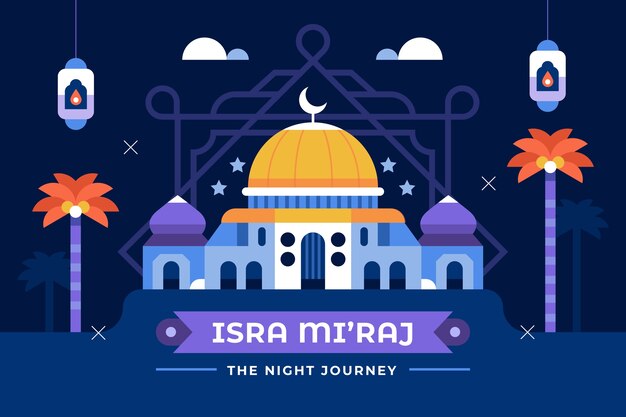 Flat background for isra miraj