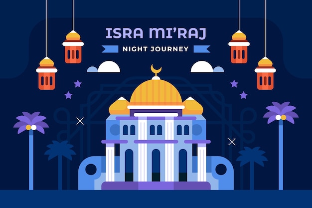 Flat background for isra miraj