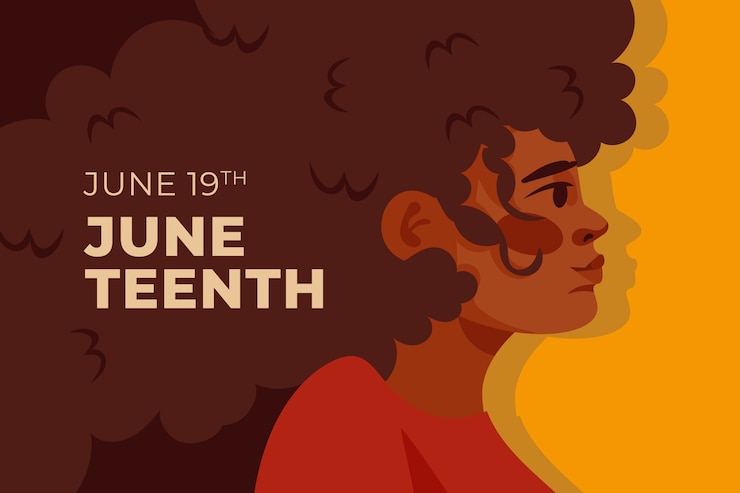 Free Vector flat background for juneteenth celebration