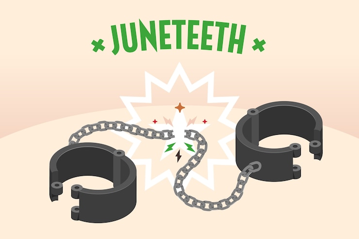 무료 Vector juneteenth 축 하에 대 한 평면 배경