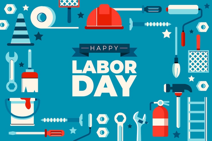 Free Vector flat background for labor day celebration