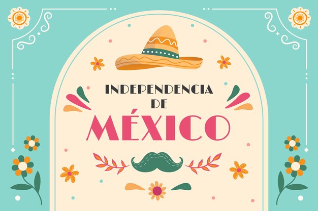flat background for mexico independance celebration