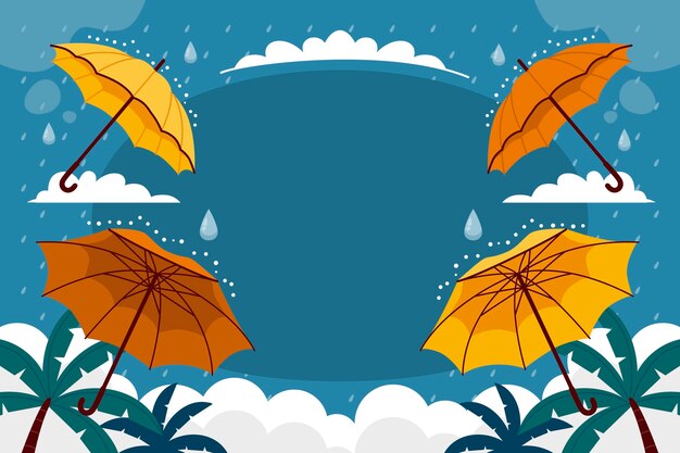 Flat background for monsoon season