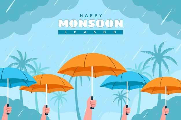 Flat background for monsoon season