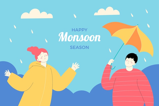 Flat background for monsoon season