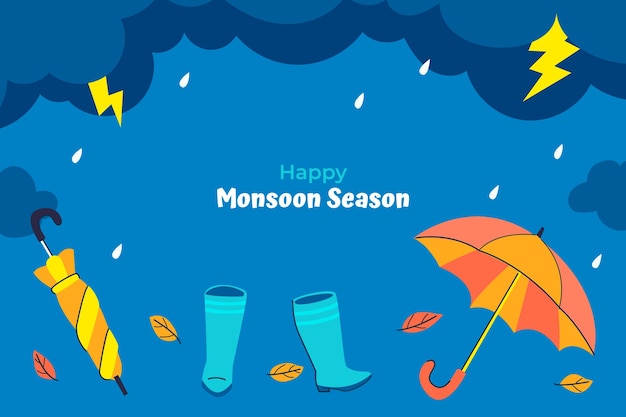 Flat background for monsoon season