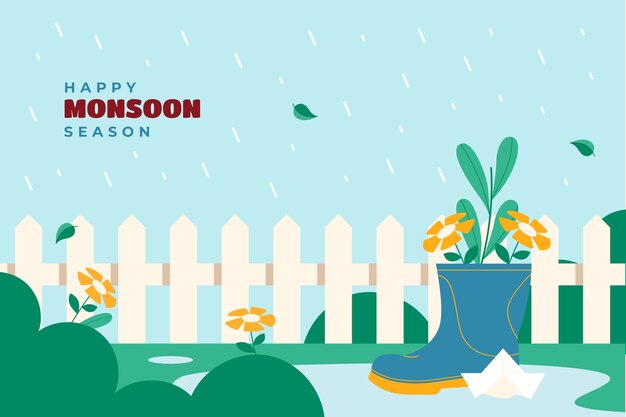 Flat background for monsoon season