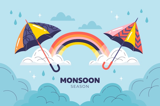 Flat background for monsoon season