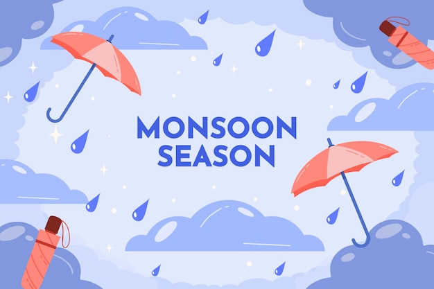 Flat background for monsoon season