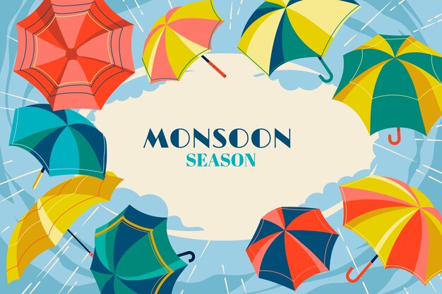 Flat background for monsoon season