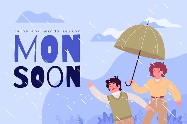 Flat background for monsoon season