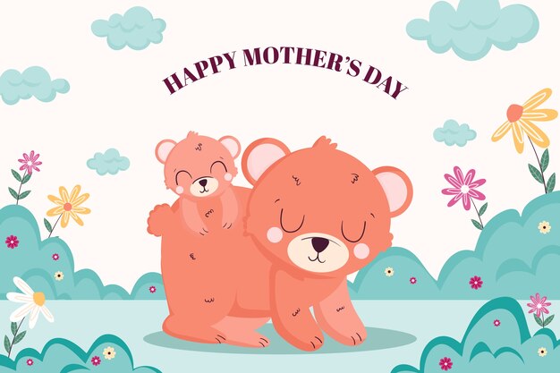 Flat background for mother's day celebration