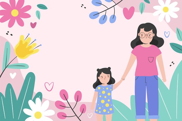 Flat background for mother's day celebration