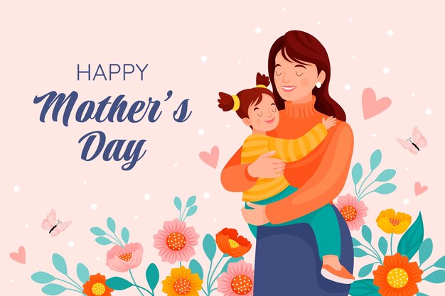 flat background for mother's day celebration