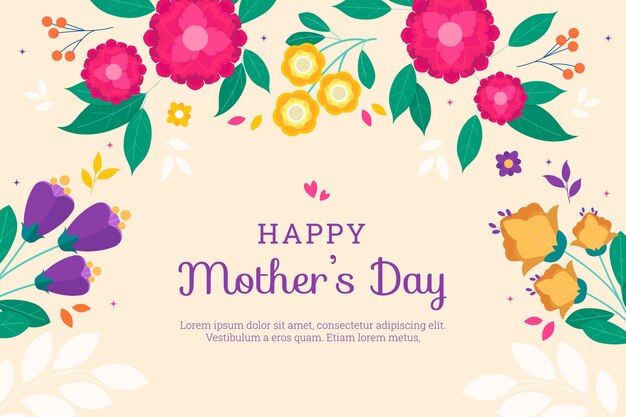 Flat background for mother's day celebration