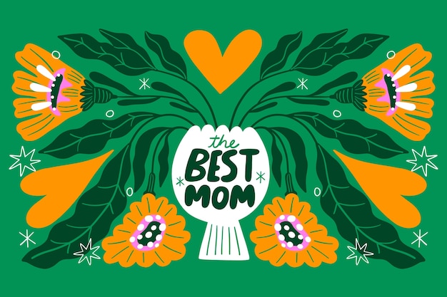 Free vector flat background for mother's day celebration