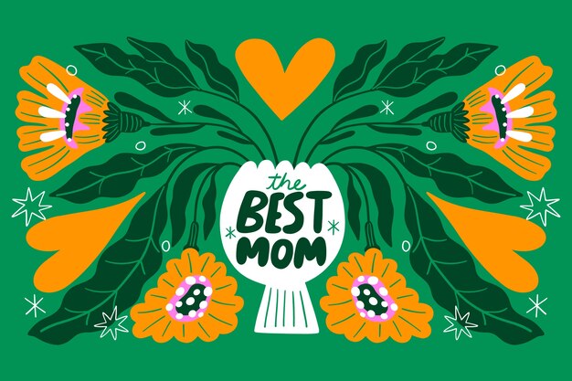 Flat background for mother's day celebration