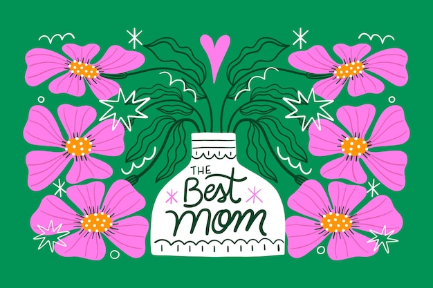 Flat background for mother's day celebration