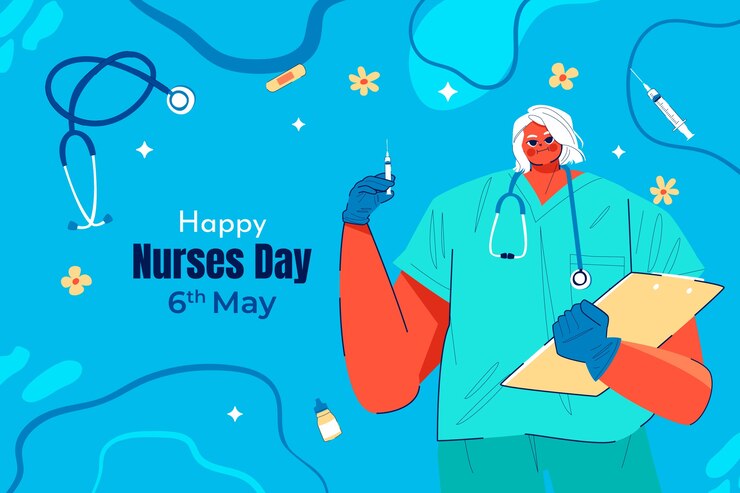 Free Vector flat background for national nurses week celebration