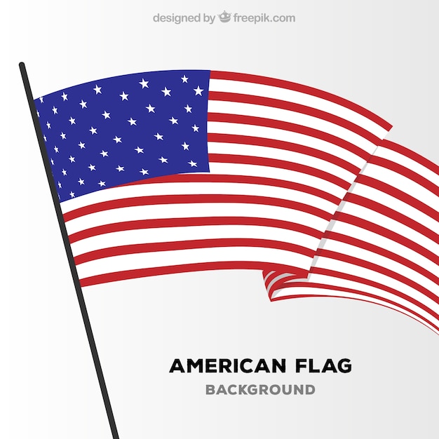 무료 벡터 미국 국기의 평면 배경