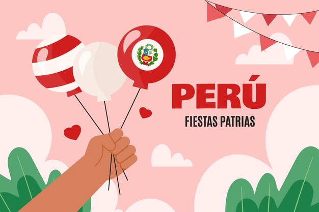 flat background for peruvian fiestas patrias celebrations