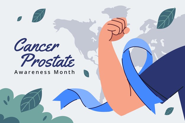 Flat background for prostate cancer awareness month