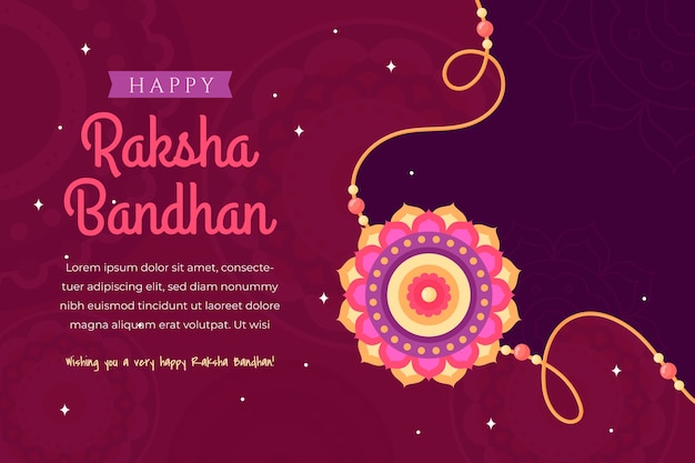 Flat background for raksha bandhan festival celebration