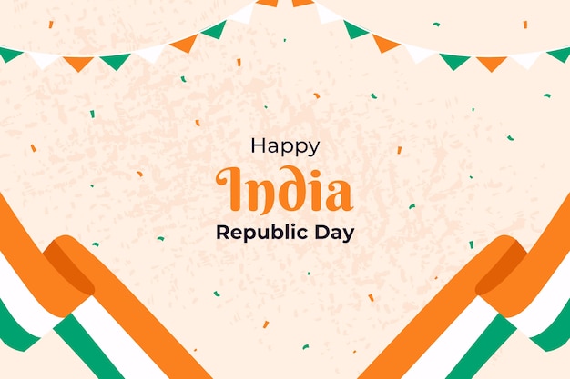 Free vector flat background for republic day celebration