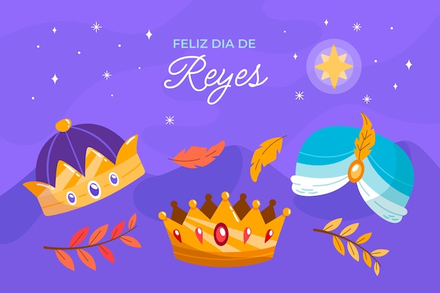 Free vector flat background for reyes magos