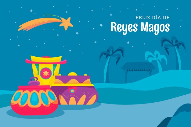 Flat background for reyes magos