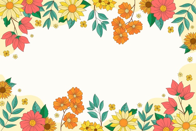 Free vector flat background for spring season