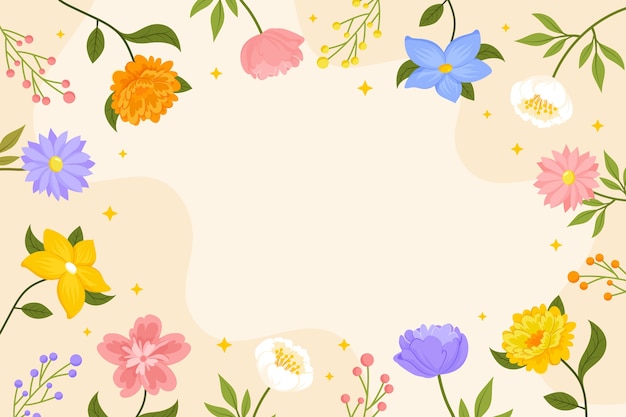 Free vector flat background for springtime season