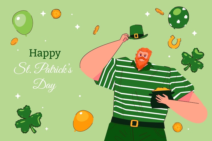 Free Vector flat background for st. patrick's day celebration