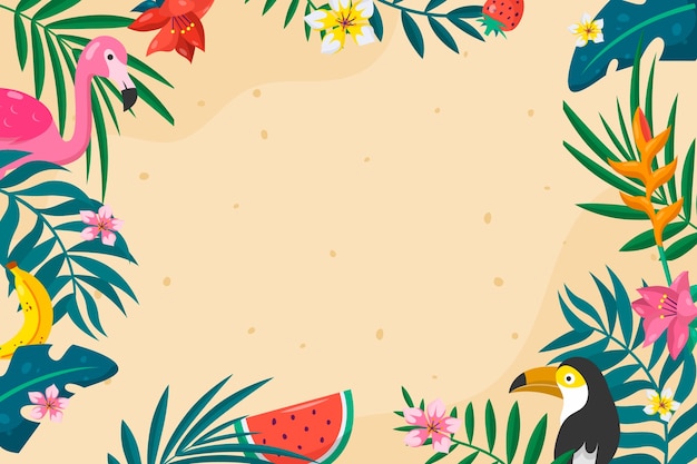 Free Vector  Flat background for summer season