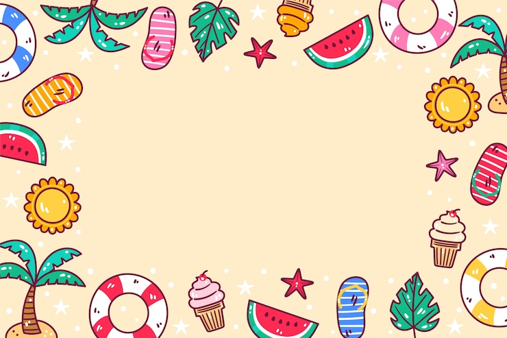 無料Vector 夏のシーズンのお祝いのフラットの背景