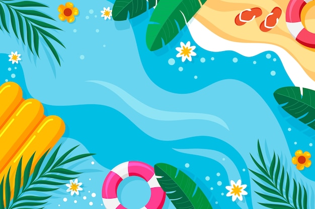 Free Vector  Flat background for summer season