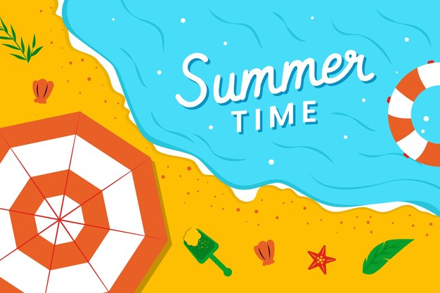 Flat background for summertime season