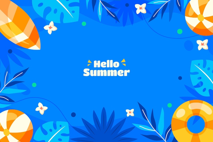 Free Vector flat background for summertime