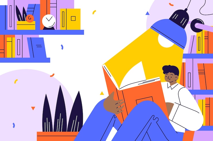 Free Vector flat background template for world book day celebration