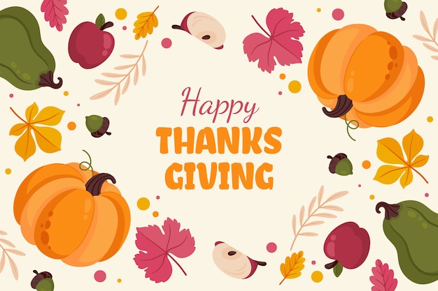 Flat background for thanksgiving celebration